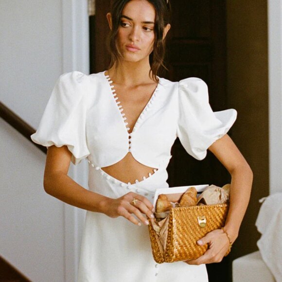 Sabo Skirt Jaylie Button Dress White Size XXS - Picture 2 of 8